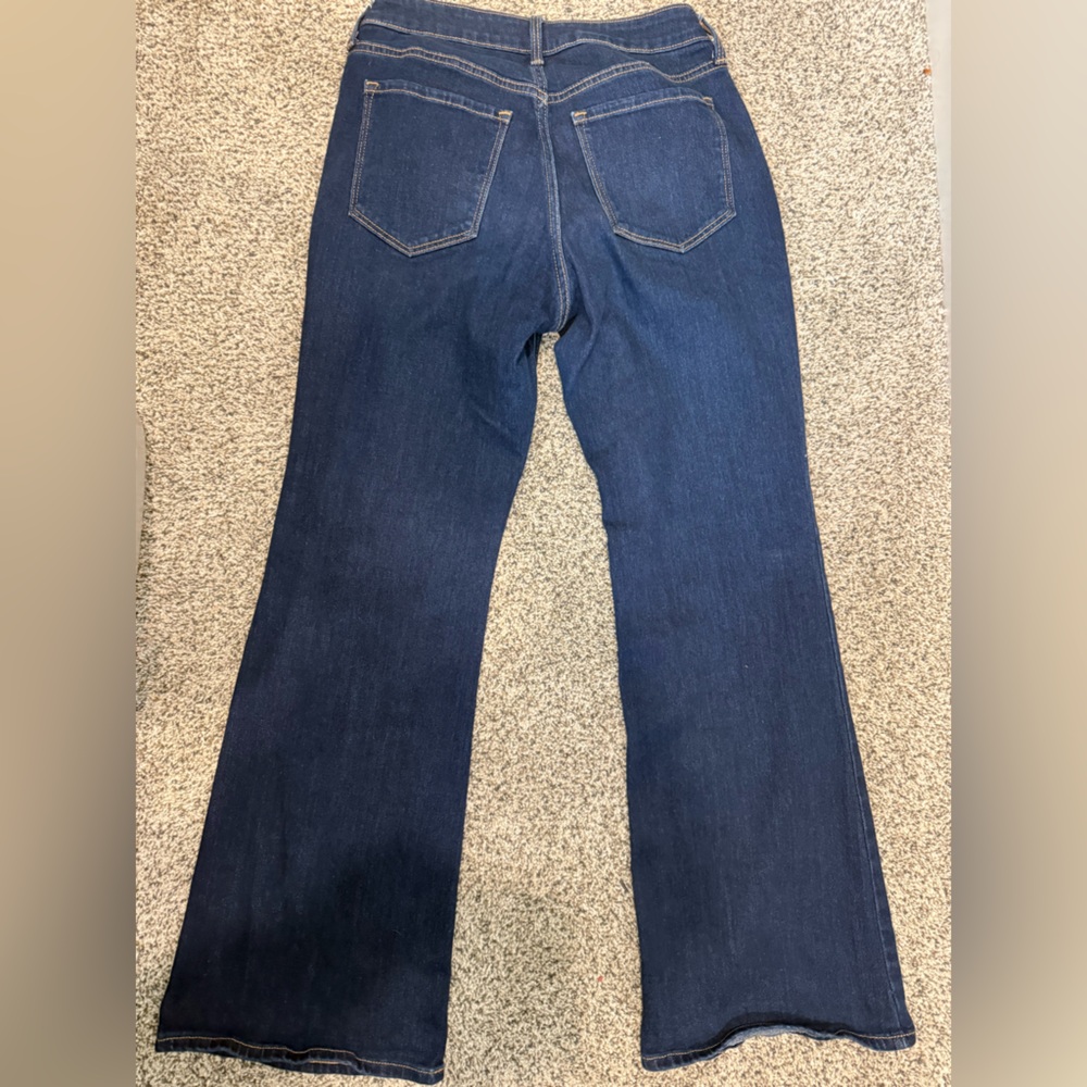 Old Navy Dark Blue High-Rise Flare Jeans - Picture 3 of 6